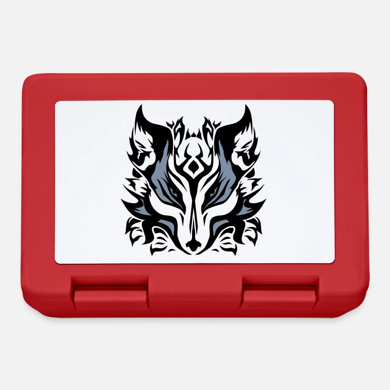 Wolf / Fox Face - Brotdose - Rot