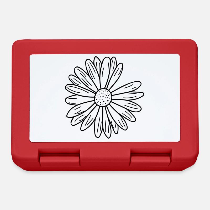 Gänseblümchen Blumenblätter - Brotdose - Rot