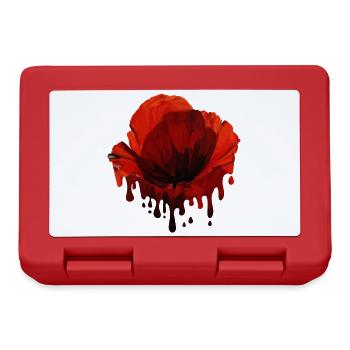 Schmelzende Mohnblumen Blüte Floral Art - Brotdose - Rot - Vorne