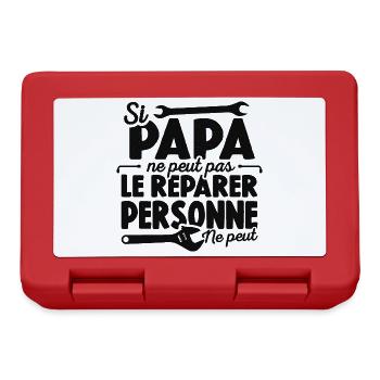 Papa Bricoleur Si Papa Ne Peut Pas Le Réparer - Boîte à goûter - rouge - Devant