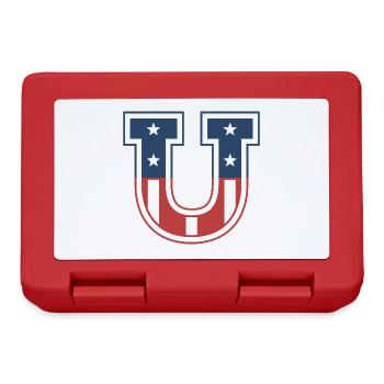 Letter U USA - Lunchbox - red - Front