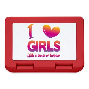 J’aime les filles - Boîte à goûter - rouge - Devant