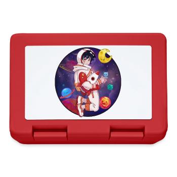Cosmonaut boy chibi in space - Lunchbox - red - Front