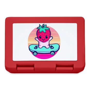 Strawberry skateboard in sunset - Lunchbox - red - Front
