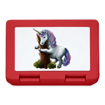 Unicorn hugging tree - Lunchbox - red - Front