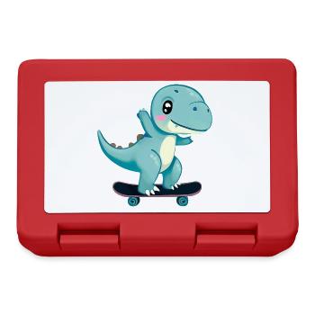 Skateboard Dinosaur - Boîte à goûter - rouge - Devant