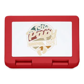 Futur Papy 2026 Cadeau annonce grossesse Homme - Boîte à goûter - rouge - Devant