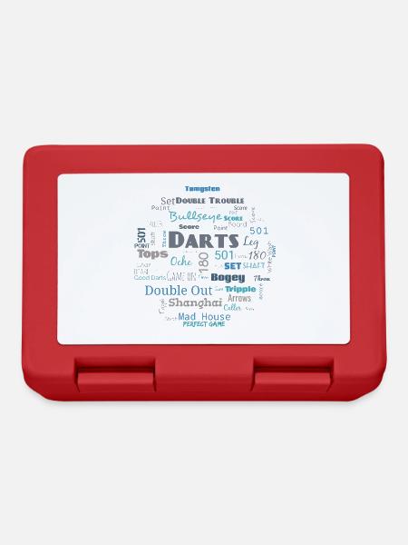 Dart - Word Cloud Blue - Boîte à goûter - rouge
