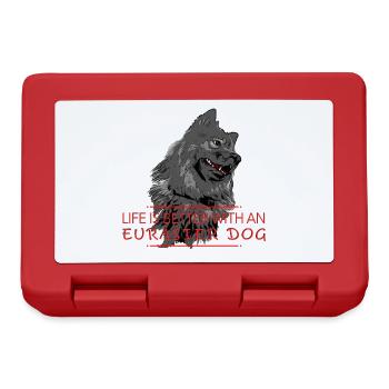 Life is better with Eurasier dog - Lunchbox - red - Front