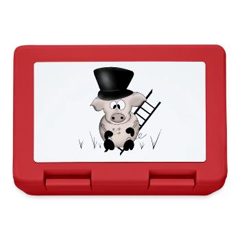 Pig New Year's Eve good luck - Lunchbox - red - Front
