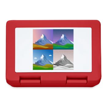 Montagnes colorées, Cervin, Suisse, Alpes, Alpes - Boîte à goûter - rouge - Devant