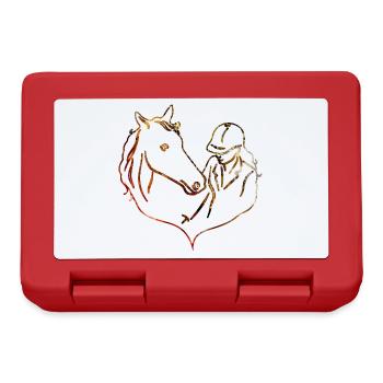 CHEVAL PONY AMOUR DES CHEVAUX - Boîte à goûter - rouge - Devant
