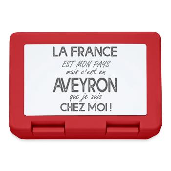 Aveyron c'est chez moi cadeau humour aveyronnais - Boîte à goûter - rouge - Devant