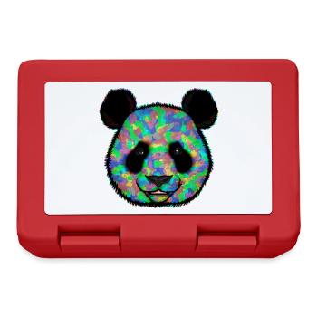 Bunter Regenbogen Pandabär Camouflage - Brotdose - Rot - Vorne