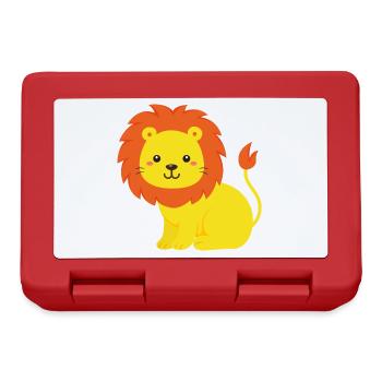 Lion - Boîte à goûter - rouge - Devant