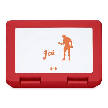 Je Peux Pas J'ai Muscu Cadeau De Gym - Boîte à goûter - rouge - Devant