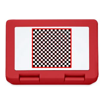Optical Art - bloody Psycho Chess - Brotdose - Rot - Vorne