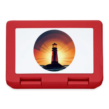Lighthouse at sunset Romantic - Lunchbox - red - Front