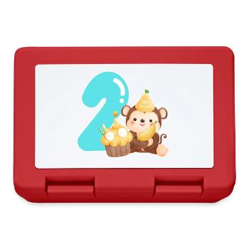 2nd birthday - Lunchbox - red - Front