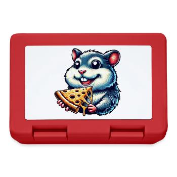 Hamster guinea pig pizza fast food lover - Lunchbox - red - Front