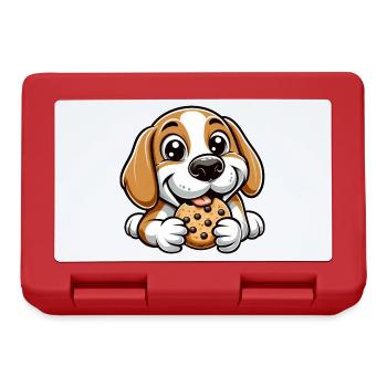 Beagle Dog Cookie Dessert Candy - Lunchbox - red - Front