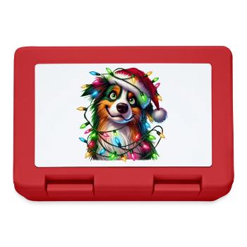 Berger Australien Noël Chien Fée Lumières - Boîte à goûter - rouge - Devant