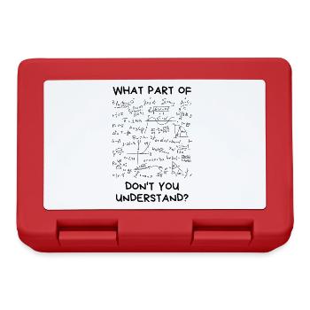 What Part Of Don't You Understand? | mathematics - Lunchbox - red - Front