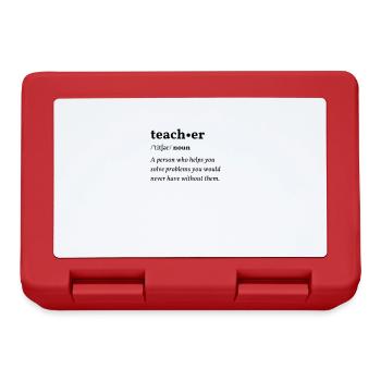 Teacher (Lehrer) Clean Edition - Lunchbox - red - Front