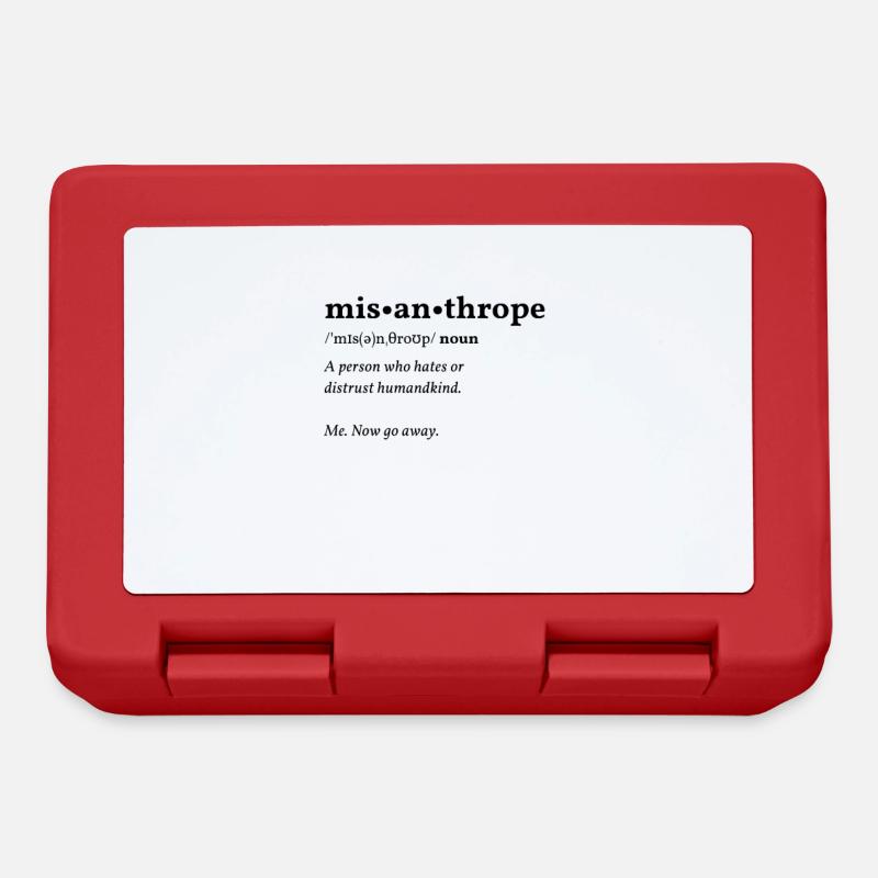 Misanthrope (Menschenfeind) Clean Edition - Brotdose - Rot