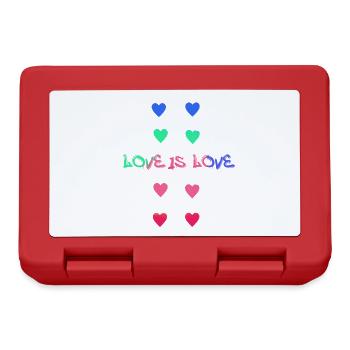 love is love,hearts,colorful,rainbow,love - Lunchbox - red - Front
