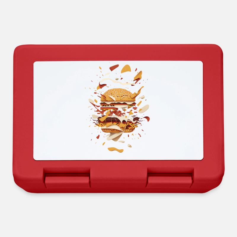 Burger Exploded | Dekonstruierter Burger - Brotdose - Rot