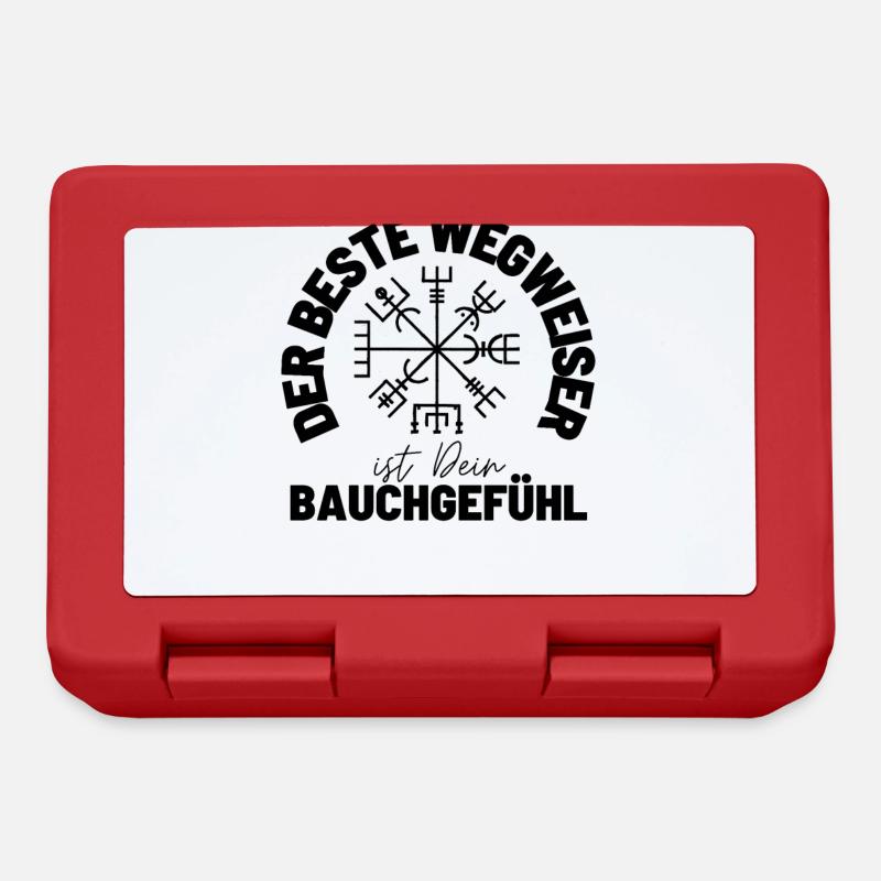 Wegweiser RUNEN viking CELTIC - VEGVISIR - Brotdose - Rot