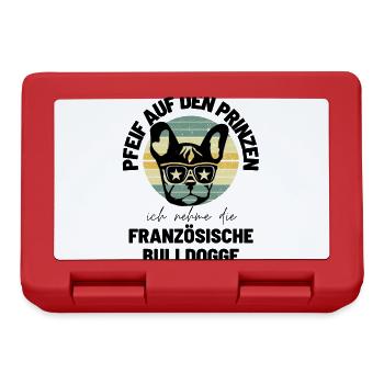 Lustiger Frenchie Hunde Spruch Bulldogge Bulldog - Brotdose - Rot - Vorne