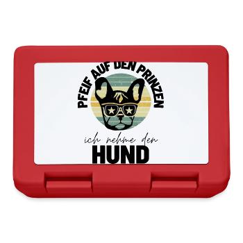 Lustiger Frenchie Hunde Spruch Bulldogge Bulldog - Brotdose - Rot - Vorne