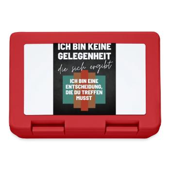 Das Ich Bin eine Entscheidung Keine Option - Brotdose - Rot - Vorne