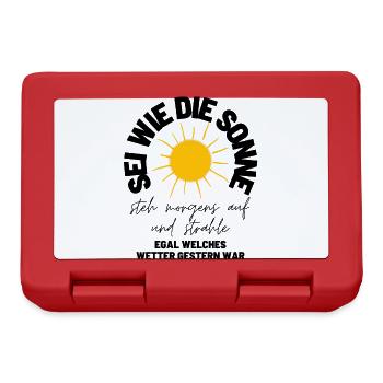 Sprücheshirts MOTIVATION Motivationssprüche - Brotdose - Rot - Vorne