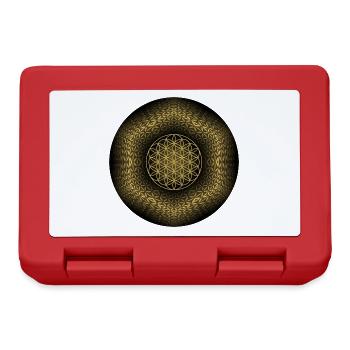 Flower Of Life In A Mandala 1 - Brotdose - Rot - Vorne