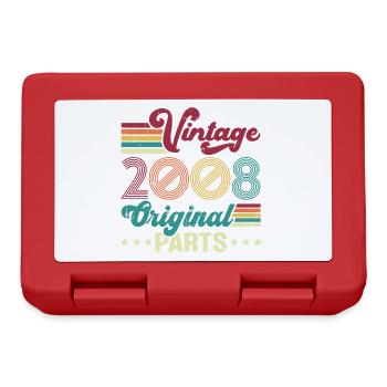 Vintage 2008 Original, Cadeau D'anniversaire - Boîte à goûter - rouge - Devant