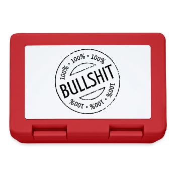 100% Bullshit Stamp (Stempel / Black) - Brotdose - Rot - Vorne