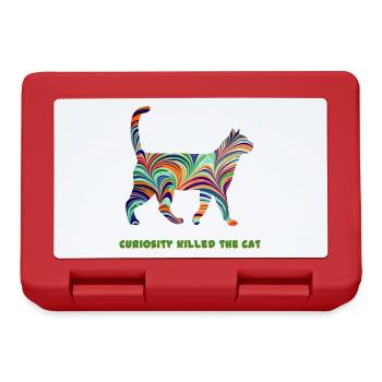 Chat avec la parole E 7 - Boîte à goûter - rouge - Devant