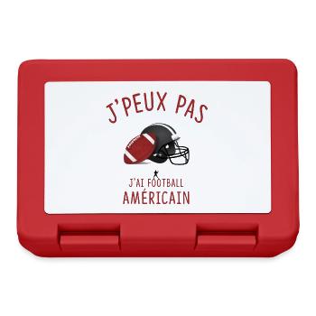 J'PEUX PAS J'AI FOOTBALL AMÉRICAIN - Boîte à goûter - rouge - Devant