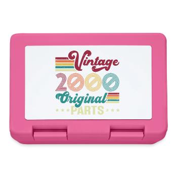 Vintage 2000 Original, Geburtstagsgeschenk - Brotdose - Pink - Vorne