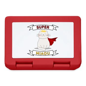 Super Miau - Brotdose - Rot - Vorne