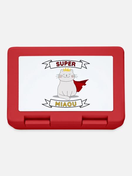 Super Miaou - Boîte à goûter - rouge