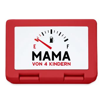 MAMA 4 KINDER MUTTER VIER KINDER MUTTERTAG - Brotdose - Rot - Vorne