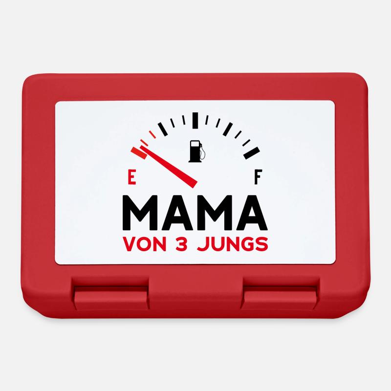 MAMA 3 SÖHNE MUTTERTAG MUTTER DREI JUNGEN - Brotdose - Rot