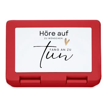 POSITIVE EINSTELLUNG MINDSET Motivation - Brotdose - Rot - Vorne