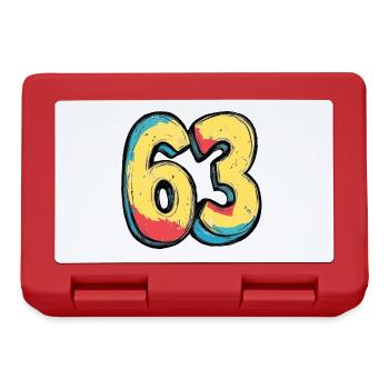63 Number Comic - Lunchbox - red - Front