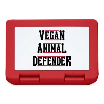 VEGAN ANIMAL DEFENDER western - Boîte à goûter - rouge - Devant