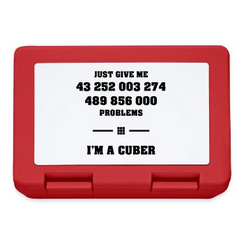Combinations Magic Cube Speedcuber Cuber Cubing - Brotdose - Rot - Vorne